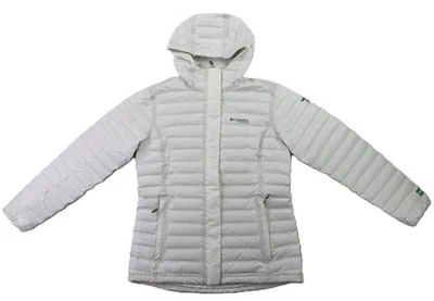 Abrigo acolchado COLUMBIA para mujer grande de titanio seco con aislamiento de lluvia blanco Foto 1 de 4