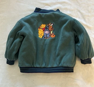 Disney Boys Jacket Size 4/5 Years Pooh Reversible Bomber Varsity Vintage Y2k - Image 1 of 4