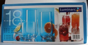 Luminarc Metro 18-teiliges Trinkgeschirrset 6 kurz, 6 mittelgroß. 6 große Gläser Neu im Karton - Bild 1 von 5