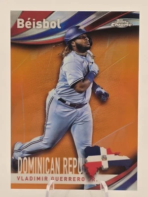 2021 Topps Chrome Vladimir Guerrero Jr. Beisbol Orange /25 #B-6 Blue Jays - Image 1 of 2
