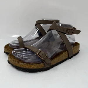 Birkenstock Yara Sandalen braun Leder Riemchen Damen Gr. 37 N US 6 N - Bild 1 von 12