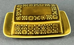 Celtic Connemara Erin Green Butter Dish Made Republic Ireland Vintage Stoneware - Picture 1 of 12