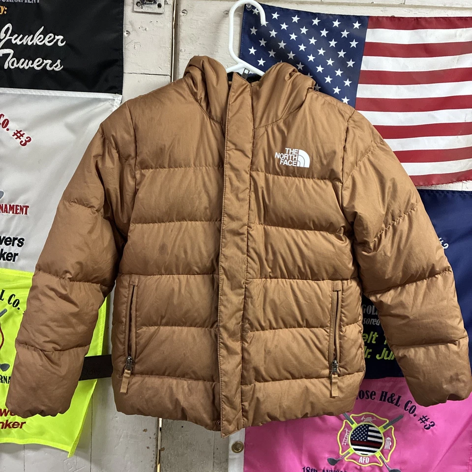 THE NORTH FACE Boys Garcons Parka Fleece Lined Size M/10 Toasted Brown - Image 1 of 4