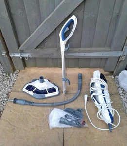 Polti Vaporetto VT SV460 Steam Mop Cleaner & Accessories White Blue VGC - Picture 1 of 6