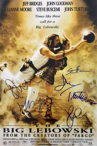 The Big Lebowski Full Cast x5 signed Autogramm 12x18 Filmplakat Foto JSA COA - Bild 1 von 4