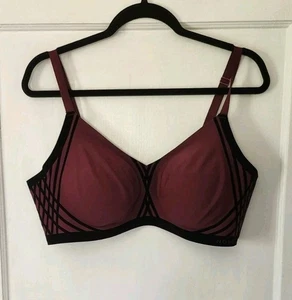 Honeylove Damen Silhouette BH rot schwarz Größe 1X nahtlos gepolstert - Bild 1 von 6