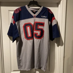 CAMISETA DE FÚTBOL VINTAGE Y2K FUBU SPORT ROJO AZUL TALLA 2XL 05 letras cosidas - Imagen 1 de 7