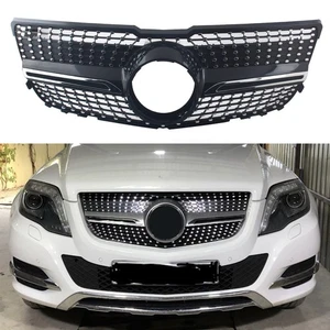 Black Front Grille Grill For Mercedes Benz GLK X204 GLK250 GLK350 13-15 - Picture 1 of 13