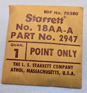 Starrett Teilenr. 2947 Spitze für 18AA-A - Bild 1 von 2