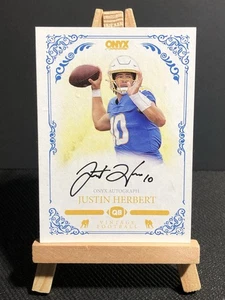 2022 Onyx Vintage Football Justin Herbert Black Prizm Auto /5 #VAJH RARE SSP - Picture 1 of 2