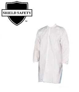 White Microporous Disposable Lab Coat Small 25 Coats - Picture 1 of 1