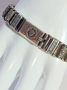 Men's Sterling Silver Six True Words Bracelet 8 inch - Picture 1 of 6