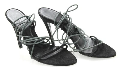 GUESS Zapatos De Mujer EU 39 Sandalias De Tacón Bajo De Cuero Con Tiras - Imagen 1 de 4