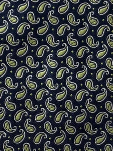 NAUTICA Seidenkrawatte marineblau grün weiß Paisley 591/2 x 31/2 - Bild 1 von 5