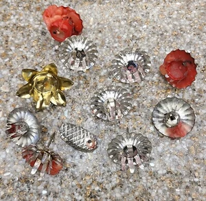 Portacandele natalizio in latta tedesco vintage decorazione albero di natale  - Foto 1 di 5