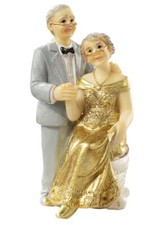 Coppia d'oro I circa 7,5 cm figura decorazione matrimonio d'oro coppia di matrimoni