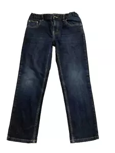 Pantalones de mezclilla Wonder Nation para niños 10 Husky lavado oscuro ajustados cintura ajustable - Imagen 1 de 5