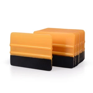 5 - 200 Pcs Gold Squeegee Felt Flexible Plastic Car Tint Tools Decals Vinyl Wrap - Foto 1 di 7