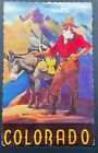 Denver Colorado Co Postcard Early Day Prospector And His Faithful Burro