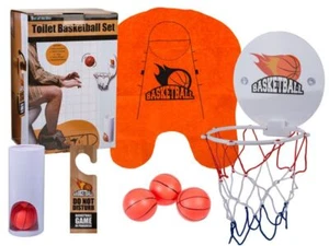 Toiletten Basketball Set 7 tlg. Klospiel Basketballkorb Männergeschenk Ballspiel - Bild 1 von 2