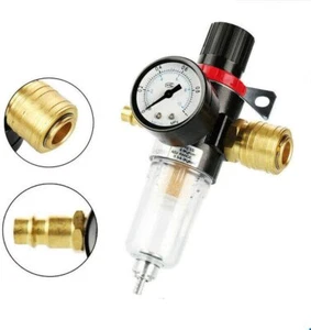 1/4 " Druckluft Regler Druckminderer Wasserabscheider Wartungseinheit Kompressor - Bild 1 von 8