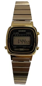 Casio Ladies Gold Digital Watch 3191-LA670W Alarm Mini Dial Stainless Steel - Picture 1 of 3