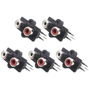 Bulk Pack 2 Position Stereo RCA Female Connector for PCB Mounting 5 Pcs