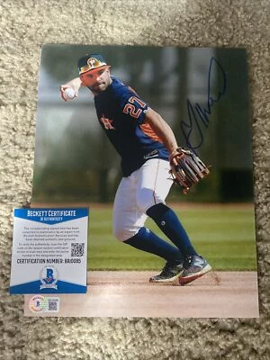 Foto autografiada por leyenda de los Astros de Houston de José Altuve 8x10 Beckett certificado de autenticidad BAS Foto 1 de 3
