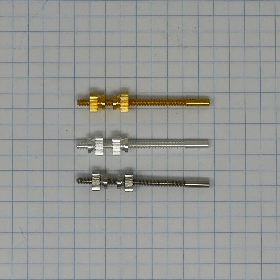 Bach Trumpet 3rd Slide Post & Stop Nut Kit in Nickel Silver or Gold - you choose