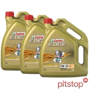15L = 3x 5L CASTROL EDGE 0W-20 LL IV MOTORÖL VW 50800 50900 PORSCHE C20 - Bild 1 von 1