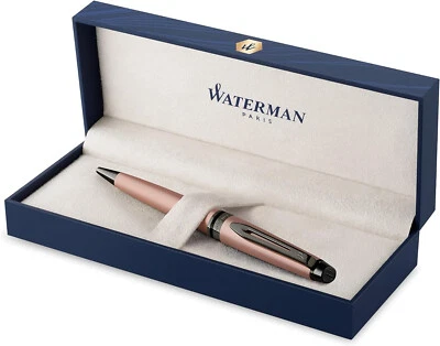 Waterman Expert Füllfederhalter Metallic Roségold Lackierung Mit Ruthenium Rand
