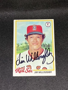 Jim Willloughby Boston Red Sox auto firmata 1978 Topps #373 ~ COA - Foto 1 di 3