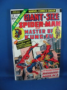 GIANT SIZE SPIDERMAN AND MASTER OF KUNG FU 2 F VF MARVEL 1974 - Picture 1 of 2