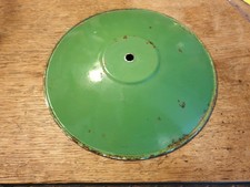 Old/vintage green enamel light shade 