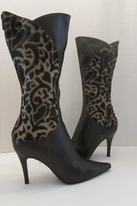 Max De Carlo Italy Calf hair & Leather Women's Boots 6.5 M New RETAIL $499 - Picture 1 of 12