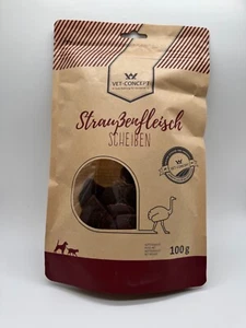 VET CONCEPT STRAUßENFLEISCH-SCHEIBEN, 100G GEEIGNET FÜR HUNDE UND KATZEN - Bild 1 von 2