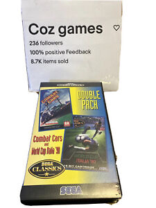 Sega Mega Drive Double Pack Combat Cars And World Cup Italia 90  Exclusive TO OZ