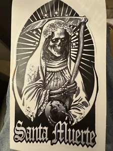 SANTA MUERTE DECAL 15 X 9cm SAINT DECAL MEXICAN SAINT OF DEATH - Picture 1 of 2
