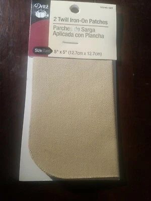 Dritz 2 Twill Iron-On Patches 5" X 5"  - Image 1 of 4
