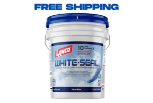Elastomeric Seal Roof Leaks 5 Gallon White Coating Waterproof Rubberized Cool RV - Picture 1 of 6