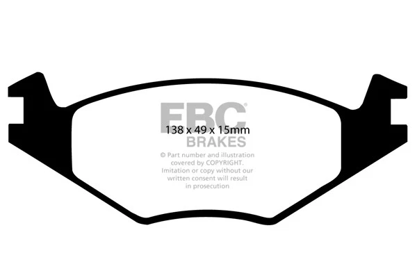 EBC Bluestuff Front Brake Pads for VW Golf Mk2 1.8 GTi 8v (112 BHP) (83 > 92) - Image 1 of 1
