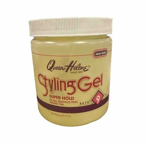 Queen Helene Hair Styling Gel Super Hold 9 Alcohol-Free 16 Oz. Ships OutFast OLD - Picture 1 of 4