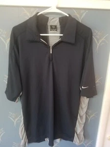 Nike Sphere Dry Black Polo Athletic Activewear Shirt Mens Extra Large XL - Picture 1 of 6