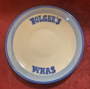 M. A. Hadley Pottery Folger's WHAS 6” Diameter Saucer, Salad, or Dessert Plate - Picture 1 of 6
