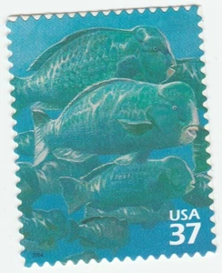 US 3831c Pacific Coral Reef Bumphead Parrotfish 37c single MNH 2004 - Picture 1 of 1