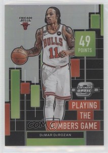 2022-23 Panini Contenders Optic Playing the Numbers Game DeMar DeRozan #13