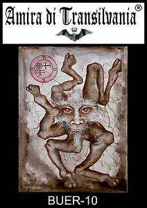 BUER demon seal Dictionnaire infernal Collin de Plancy Infernal dictionary paint - Foto 1 di 12