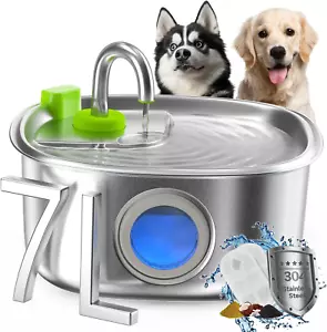Dog Water Fountain Stainless Steel 236 Oz/7L Automatic Bowl Dispenser Quiet Cat - Picture 1 of 1