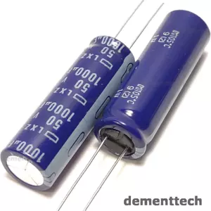 2x Nippon LXZ 1000uF 50V Narrow 12.5mm 105C Low-ESR Impedance radial capacitors - Picture 1 of 5