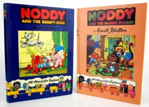 2 x Noddy Enid Blyton HC Book Lot Vintage - Magic Rubber & Bumpy Dog Nos 9 & 14 - Picture 1 of 16